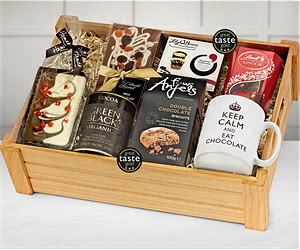 Gifts For Teachers Chocolate Lover's Gift Set in Wooden Crate